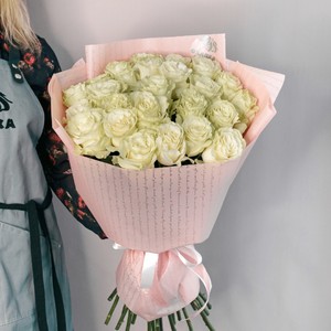 Букет 25 белых роз